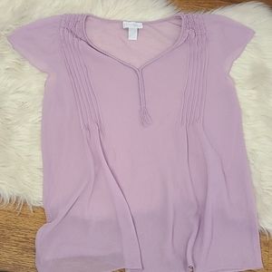 Soft Surroundings lilac sheer blouse 1X